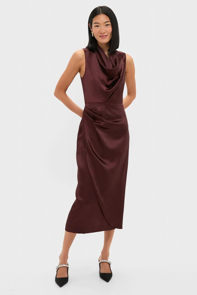 Chocolate Satin Sinclair Dress | Tuckernuck (US)