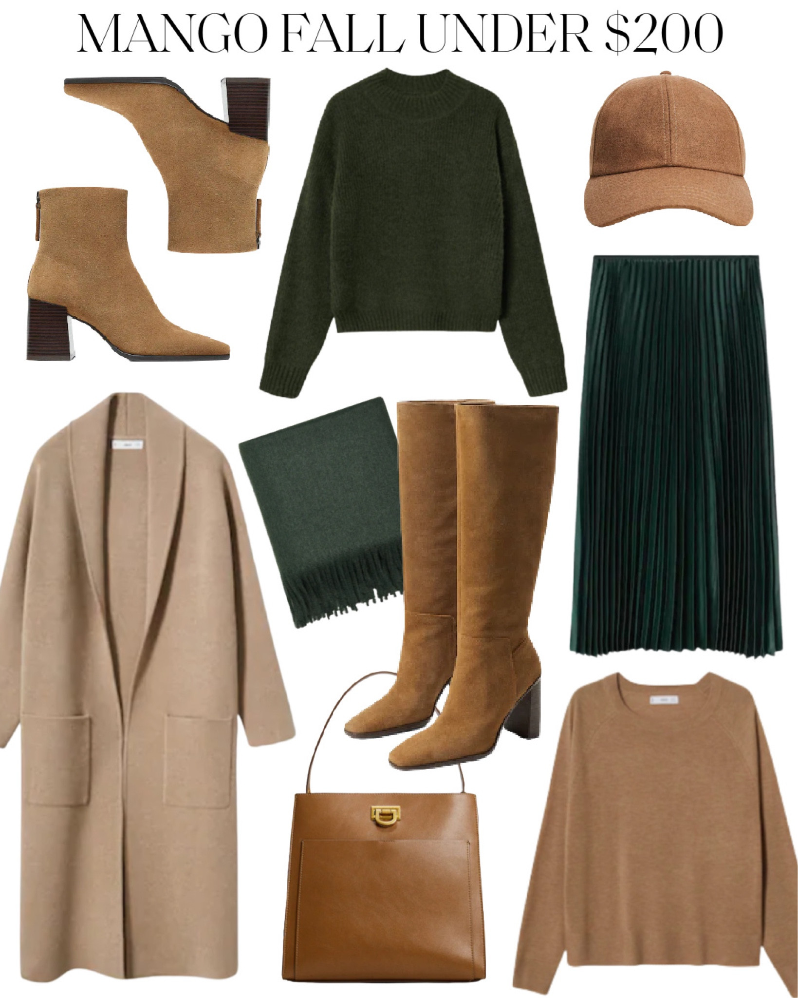 MANGO fall new arrivals under $200 🍁🍂 The coatigan pictured is one of my favorite casual, everyday pieces. Cozy to throw on for a quick coffee run or working from home. Size down! 

Tags: MANGO Coatigan, MANGO Cardigan Coat, MANGO Fall, Fall Clothes, Fall Clothes 2022, Green Midi Skirt, Pleated Skirt, Knee High Boots Under 200

#LTKSeasonal #LTKunder100 #LTKunder50