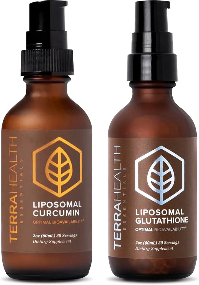 Terra Health Essentials Liposomal Glutathione & Curcumin Bundle - Antioxidant Immune, Skin & Mobi... | Amazon (US)