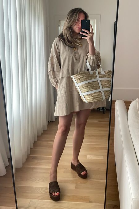 Khaki mini dress / summer outfit idea 