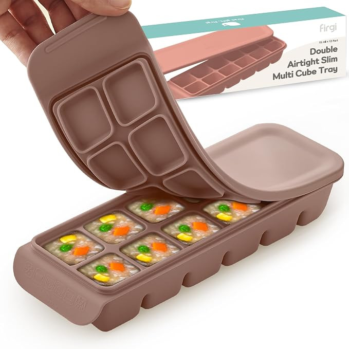 0.7 oz/12 Sections Silicone Ice Cube Freezer Tray with Lid, 100% Food-Grade Platinum Silicone,Lea... | Amazon (US)