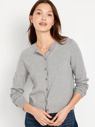 Rib-Knit Cropped Cardigan Sweater for Women | Old Navy (US)