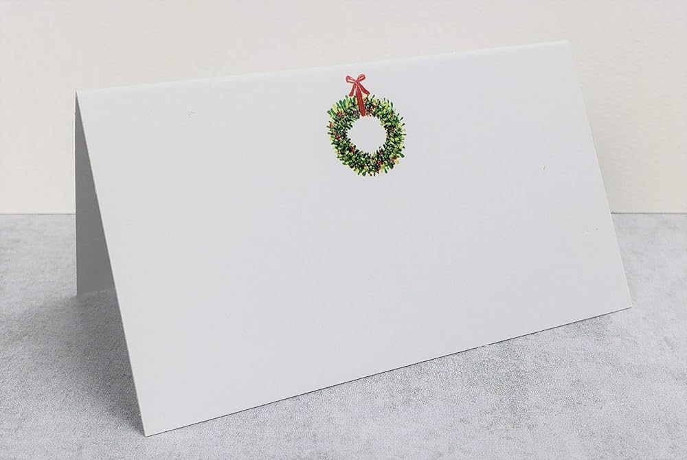 Nancy Nikko Place Cards with Christmas Wreath for Weddings, Showers, Dinners, Parties and Special... | Amazon (US)