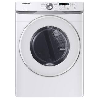 Samsung 7.5 cu. ft. Stackable Vented Electric Dryer with Sensor Dry in White DVE45T6000W - The Ho... | The Home Depot