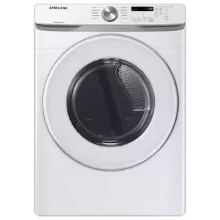 Samsung 7.5 cu. ft. 240-Volt White Electric Dryer with Sensor Dryer (Pedestals Sold Separately) D... | The Home Depot