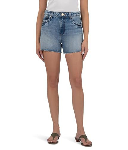 KUT from the Kloth Women's Taylor High Rise Shorts with 5 Pockets with Raw Hem | Amazon (US)