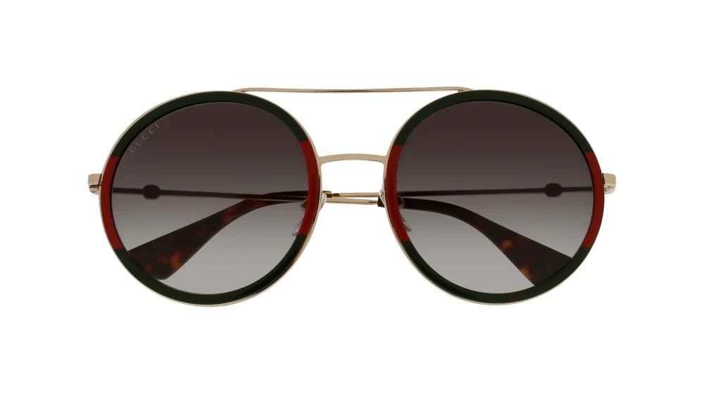 Gucci Urban GG0061S Sunglasses 003 - Gold - Green Women | Designer Optics