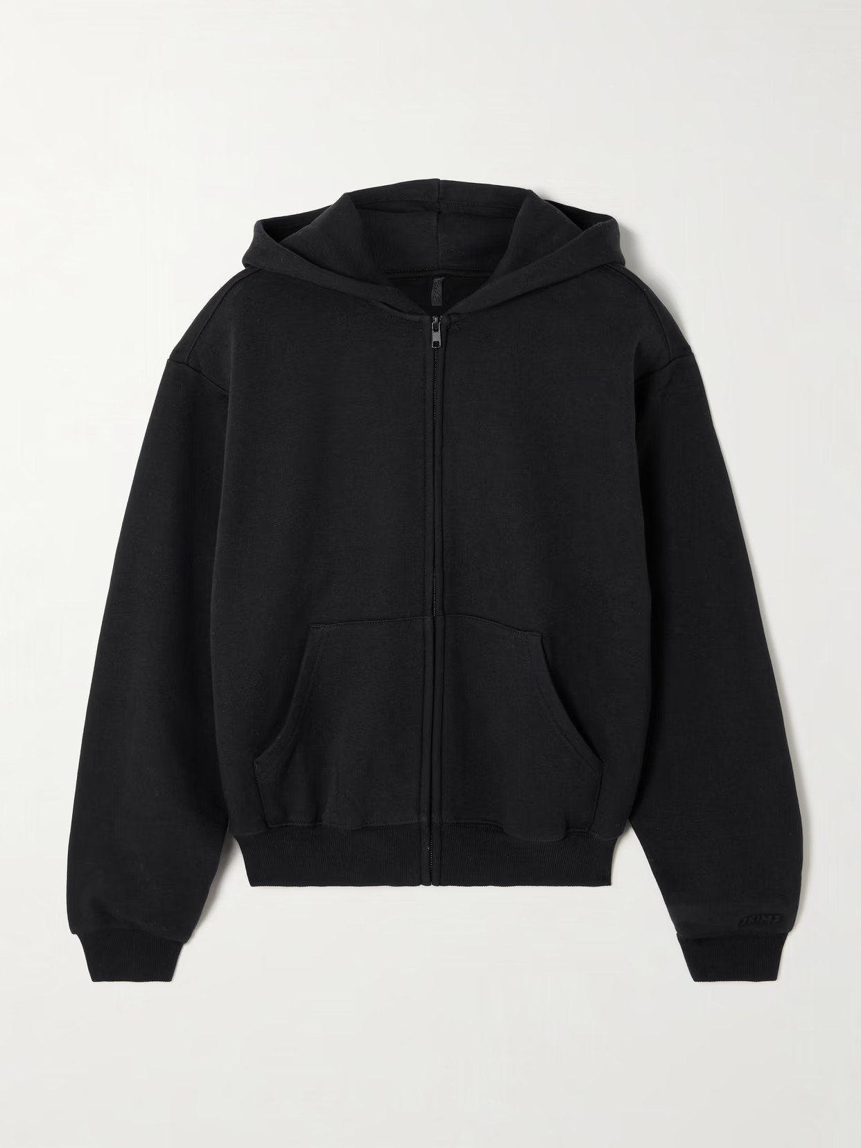 SKIMS - Classic Zip Up Hoodie - Onyx | NET-A-PORTER (US)
