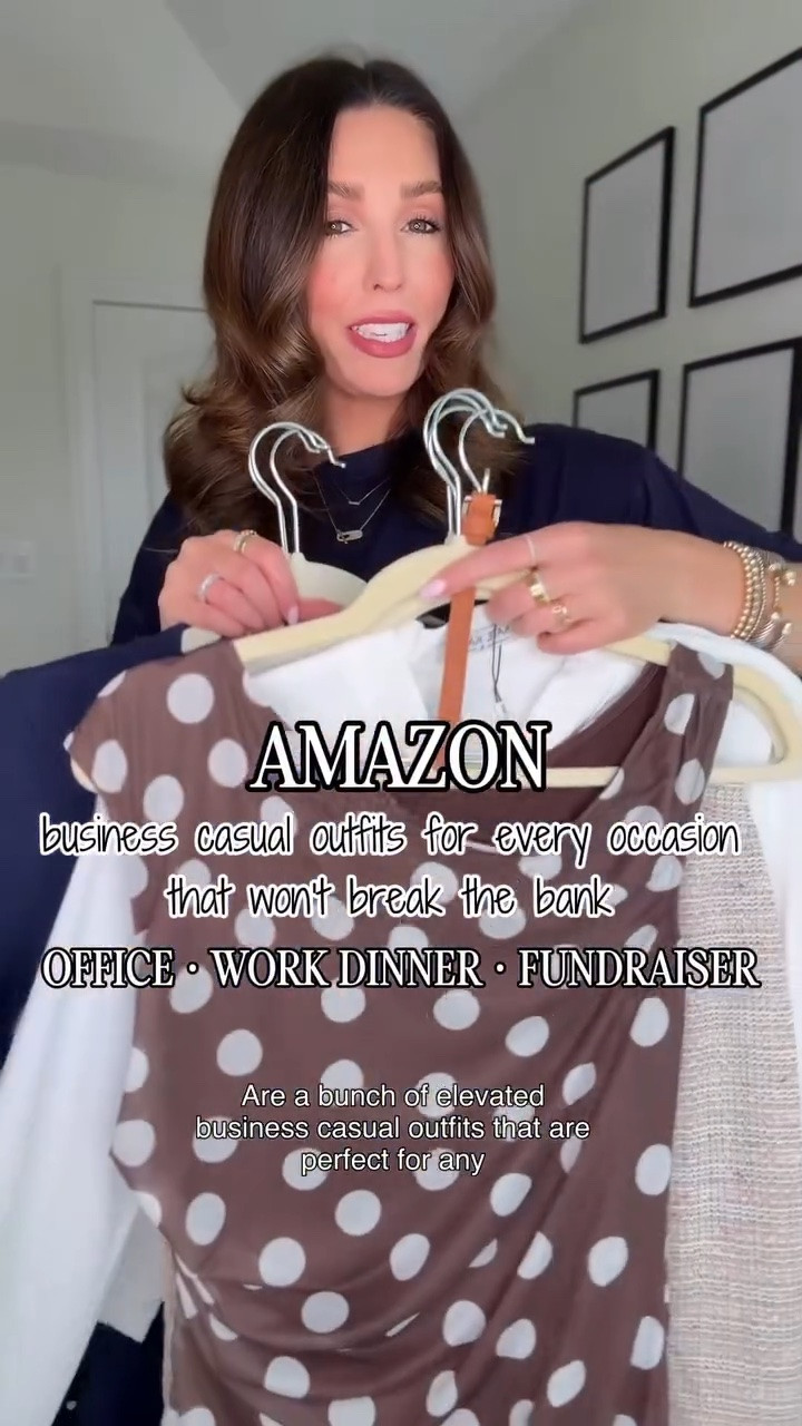 Elevated business casual outfits that won’t break the bank! These work outfits are proof that looking polished and professional doesn’t have to mean spending a fortune. Affordable Amazon workwear for the office, meetings, presentations, work dinner, fundraisers or anytime you want to look like you have your life together.

Comment WORK and I’ll send you all the details!