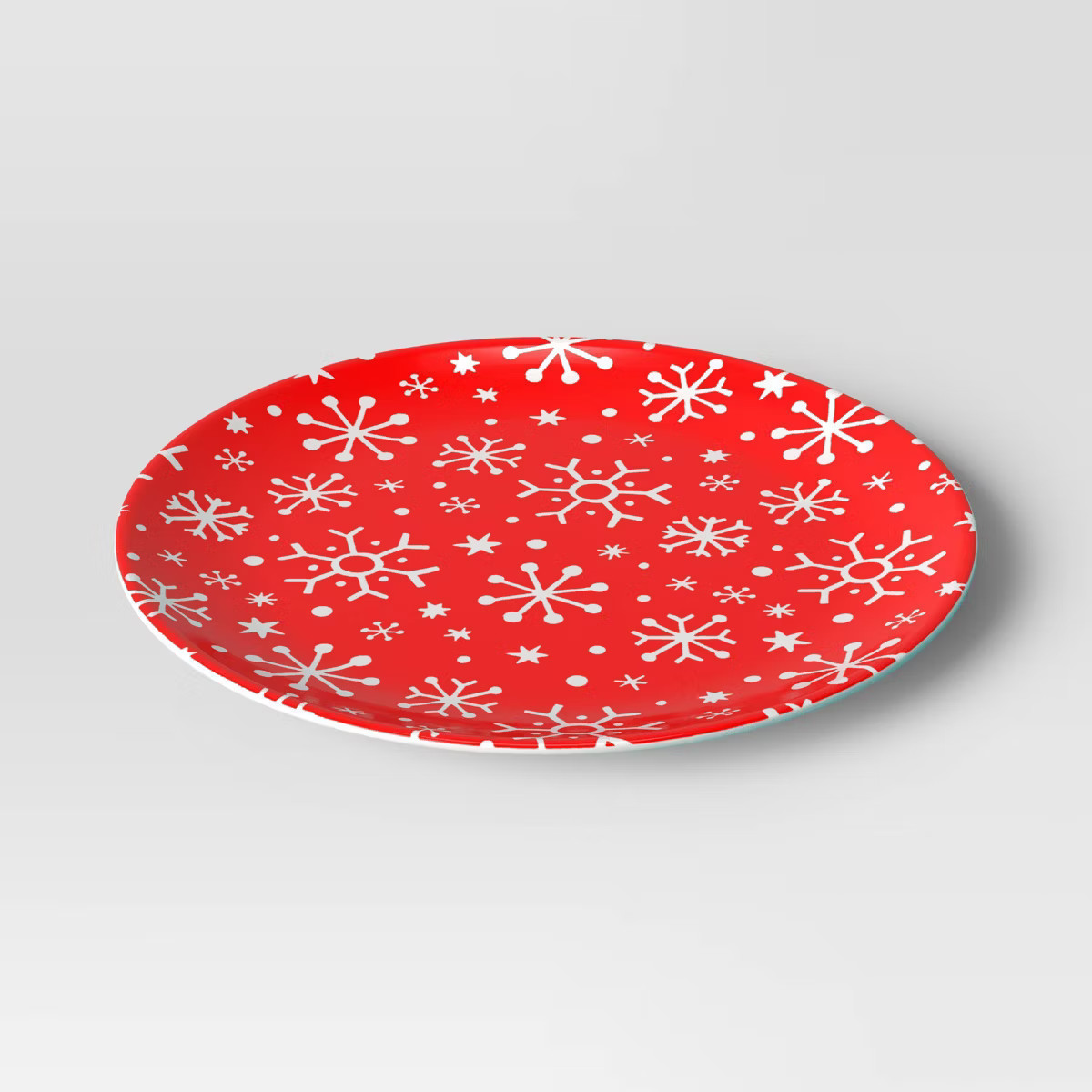 7.88" Christmas Melamine Snowflake Salad Plate Red - Wondershop™ | Target