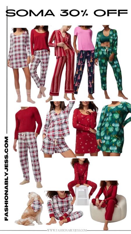So many cute holiday pajamas now 30% off at Soma! 

#LTKstyletip #LTKHoliday #LTKsalealert