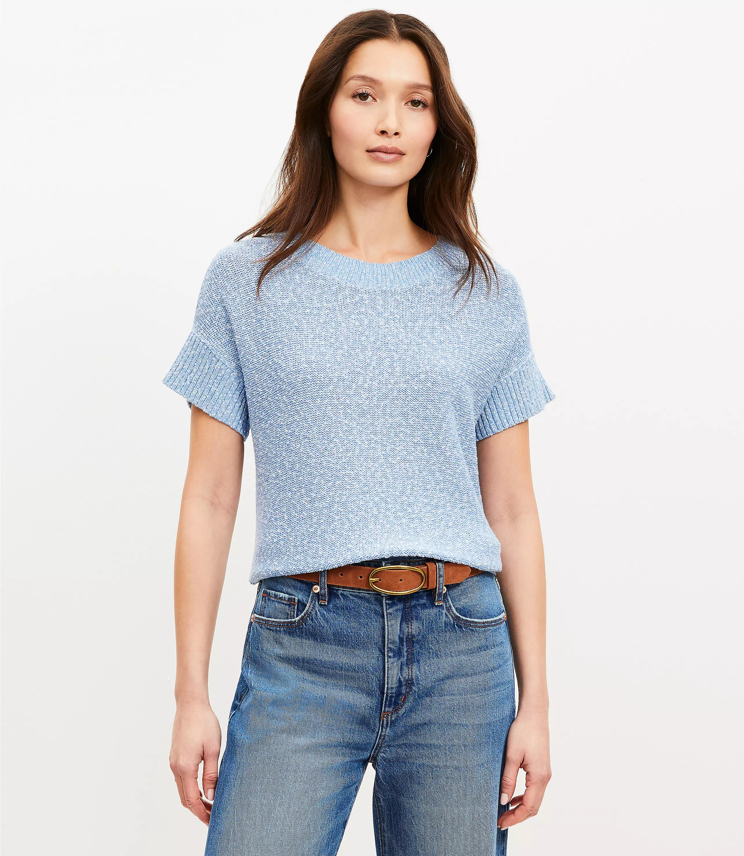 Ribtrim Wedge Sweater | LOFT