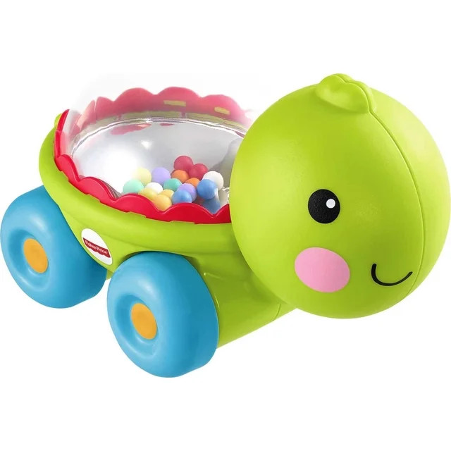 Fisher-Price Poppity Pop Turtle Push-Along Vehicle with Sounds for Infant Crawling Play | Walmart (US)