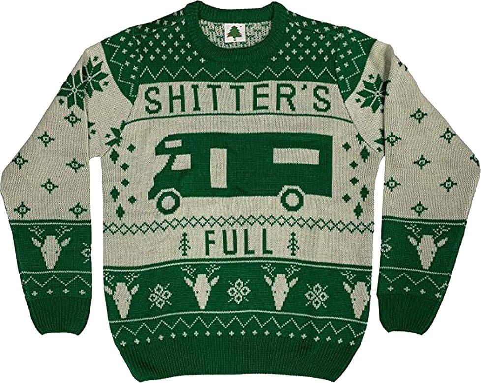 Christmas Vacation Shitter's Full Ugly Christmas Sweater Navy | Amazon (US)