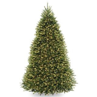 National Tree Company 9 ft. Pre-Lit Dunhill Fir Hinged Artificial Christmas Tree with Clear Light... | The Home Depot