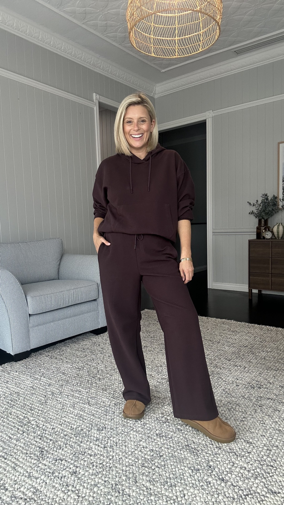 This $80 tracksuit (sold as separates) would be a fantastic long haul travel outfit - it’s comfortable, looks chic as a set and doesn’t seem (from what I’ve seen so far) to get too wrinkly. 

I’d wear either a cotton tee or tan underneath so I could throw the hoodie over my shoulders if I get hot walking through airports. 

I got a medium in both pieces but could possibly go down in the top (and the pants but o like the relaxed fit on the pants especially for travel)

#LTKaustralia #LTKwinter #LTKtravel