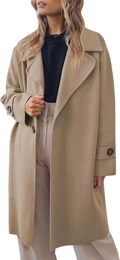 MEROKEETY Women's Long Sleeve Lapel Blazer Coatigan Winter Knit Classy Sweater Jacket Coats | Amazon (US)