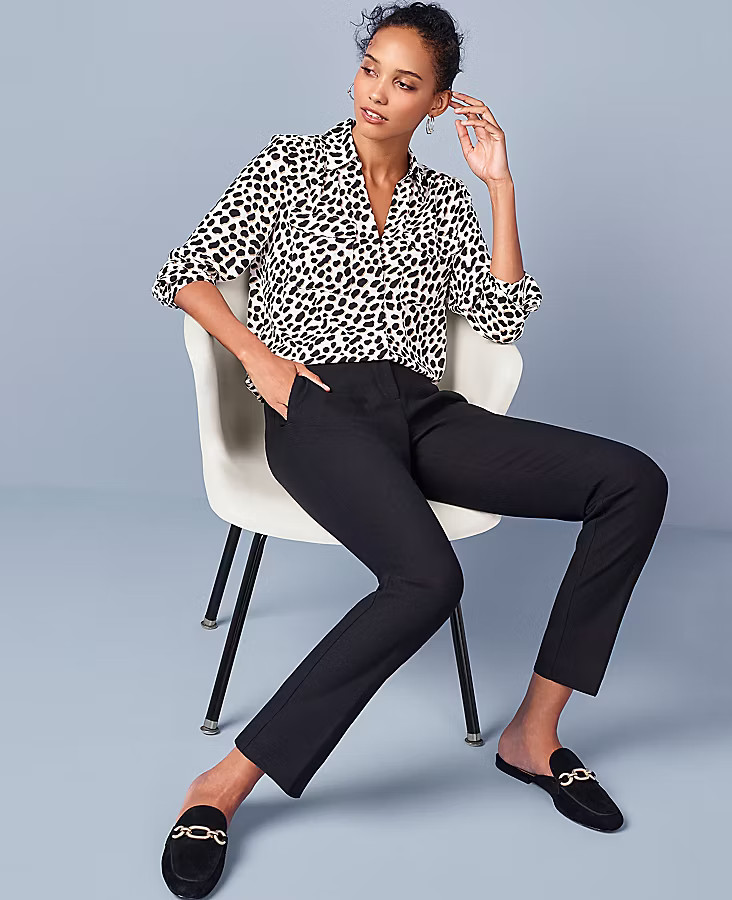 Cheetah Dot Camp Shirt | Ann Taylor (US)