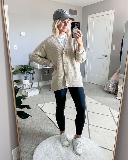 What I wore this week!!
Cardigan- old, linked similar 
Leggings- small
Tunic- similar 
Shoes- 7.5
Hat- currently can’t link to this color

#LTKstyletip #LTKfindsunder100 #LTKSeasonal