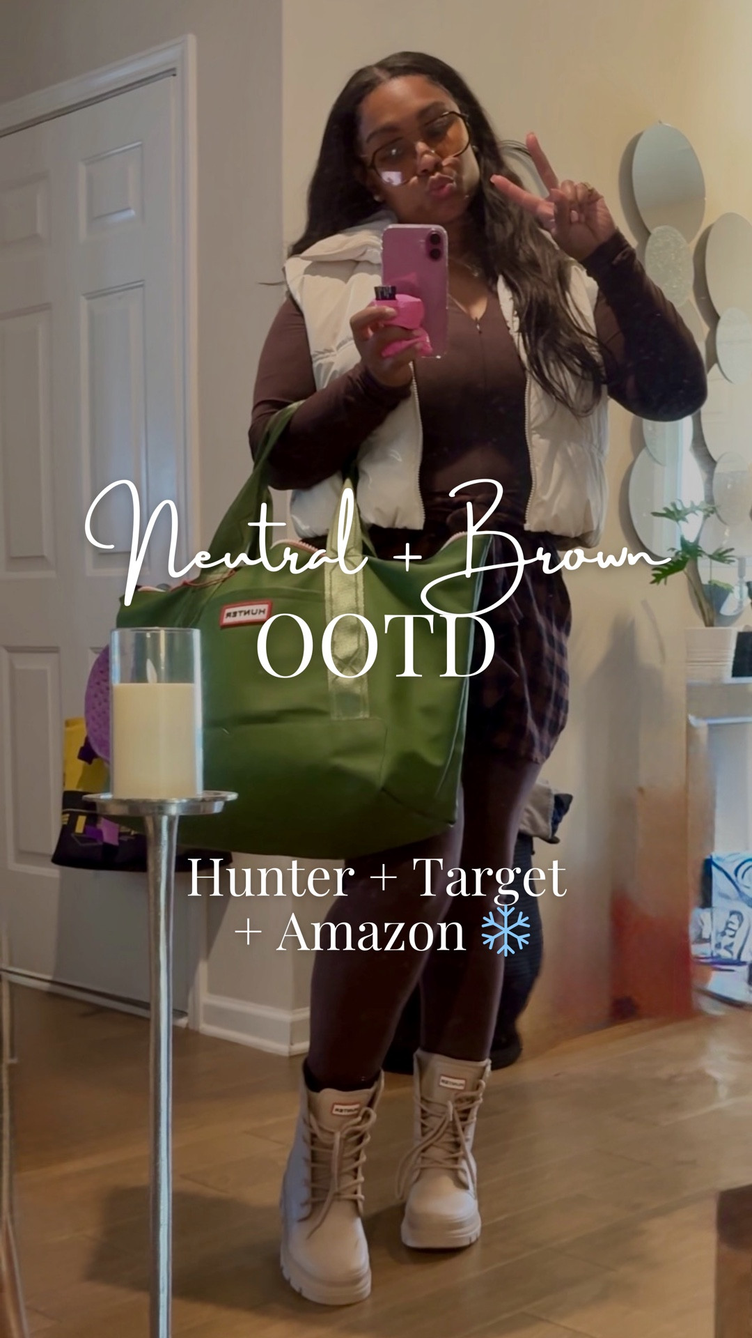 Casual neutral OOTD: Hunter rain boots + Target tan vest + Amazon one-piece, and my everyday Hunter tote. Easy, comfy, and perfect for fall errands or travel days. All outfit details below and currently on sale for Cyber Monday 

#LTKGiftGuide #LTKootd #LTKCyberWeek