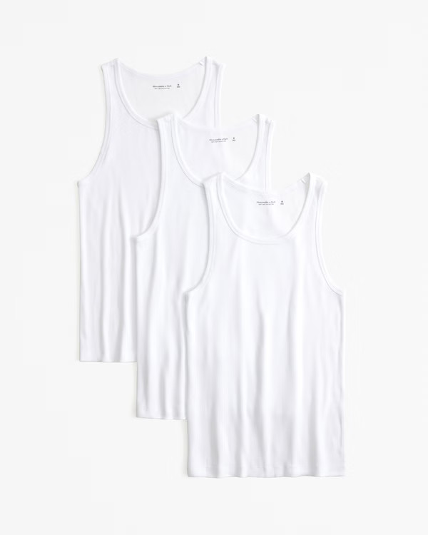 3-Pack Ribbed Tanks | Abercrombie & Fitch (US)