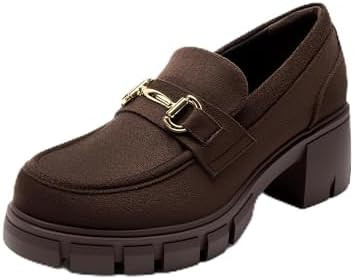 DREAM PAIRS Women's Platform Chunky Loafers | Amazon (US)
