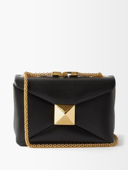 Valentino Garavani - One Stud Leather Shoulder Bag - Womens - Black | Matches (US)
