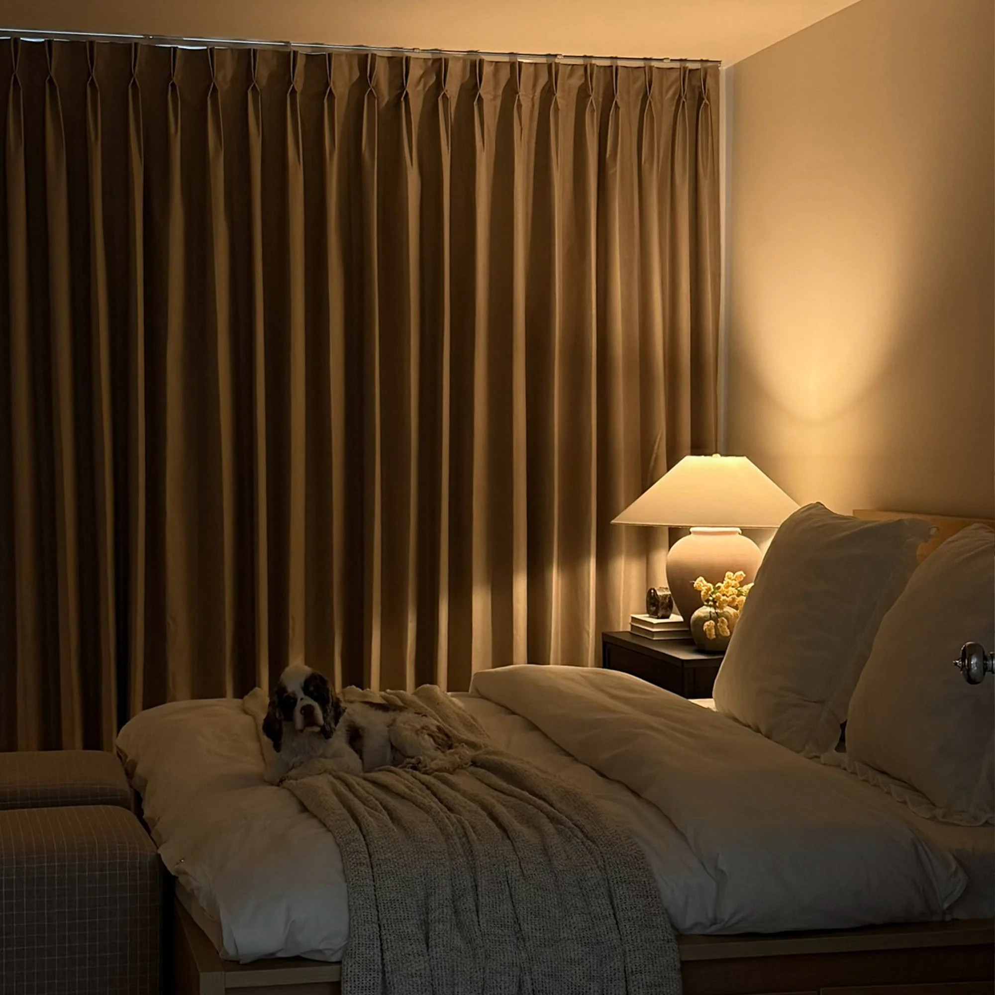 Urban 100% Blackout Narrow Herringbone Curtains | Curtarra