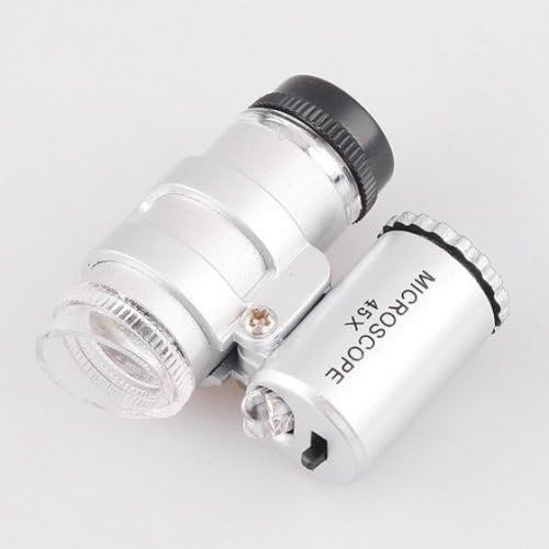 45X Magnifying Mini Pocket Microscope Magnifier Led Lights Jeweler Loupe | Amazon (US)