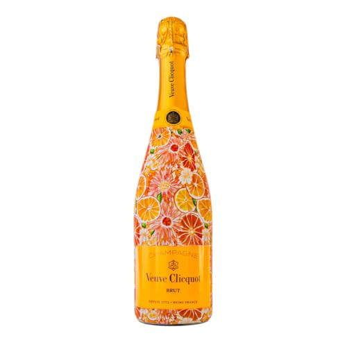 Beau Bottles Preppy Watercolor Oranges Wrap for Champagne – Veuve Edition – Custom Wine Bottle Labels for Celebrations, Birthdays, Gifting – Fits 750ml Bottles – Personalized Wine Label Sleeve | Amazon (US)