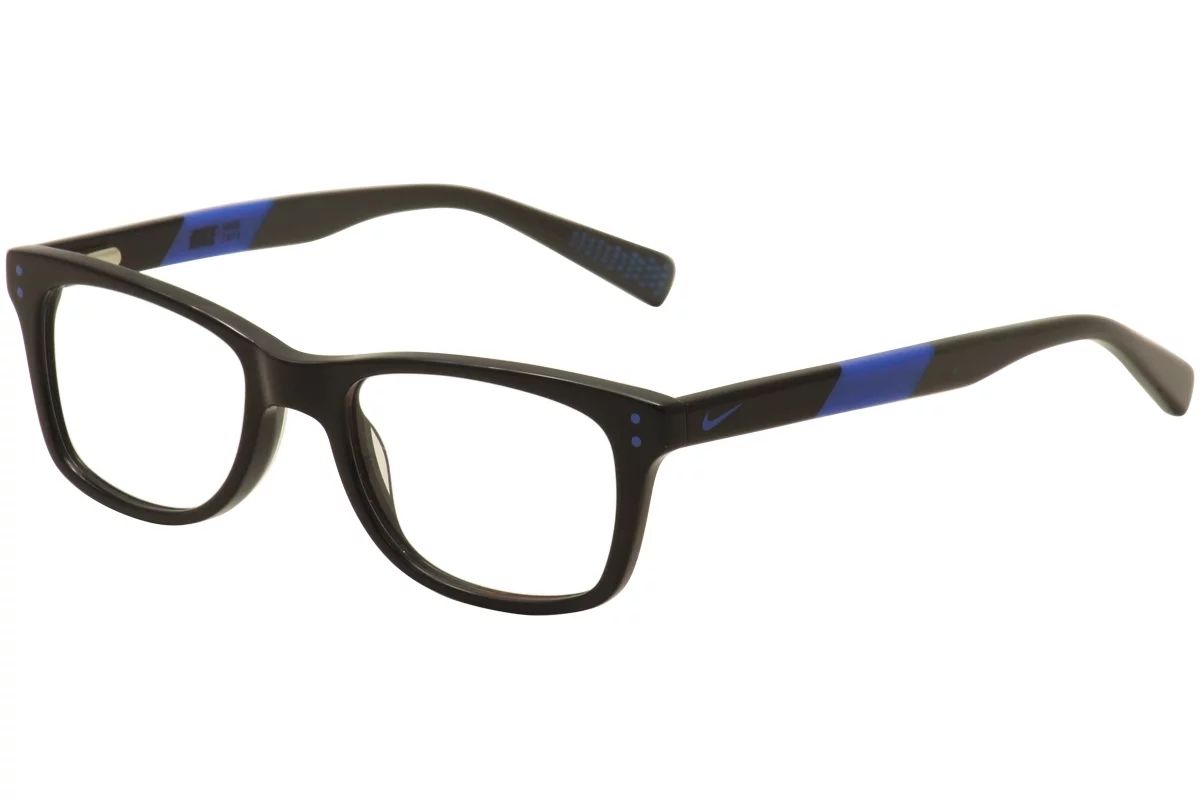 Nike Kids Youth Eyeglasses 5538 013 Black/Blue/Grey Full Rim Optical Frame 49mm - Walmart.com | Walmart (US)