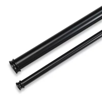 Cambria® Premier Complete Adjustable Double Curtain Rod in Satin Black | Bed Bath & Beyond | Bed Bath & Beyond