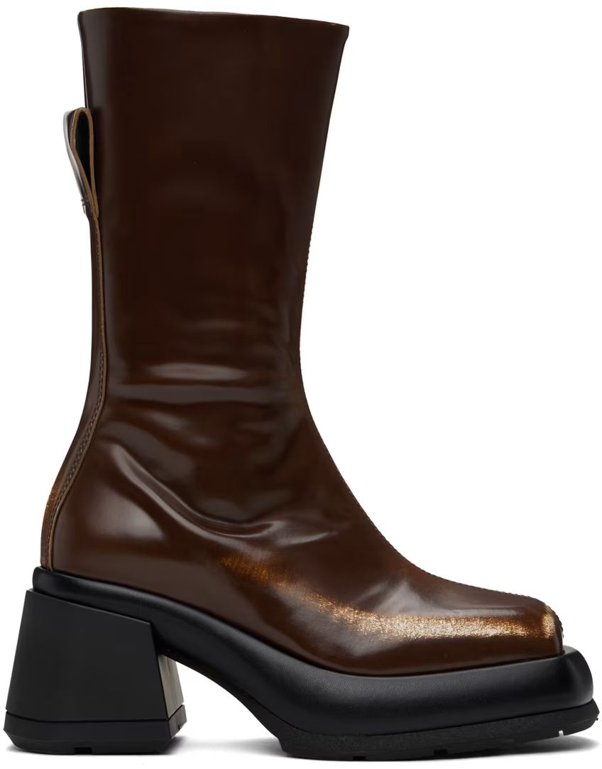 Brown Cassia Boots | SSENSE