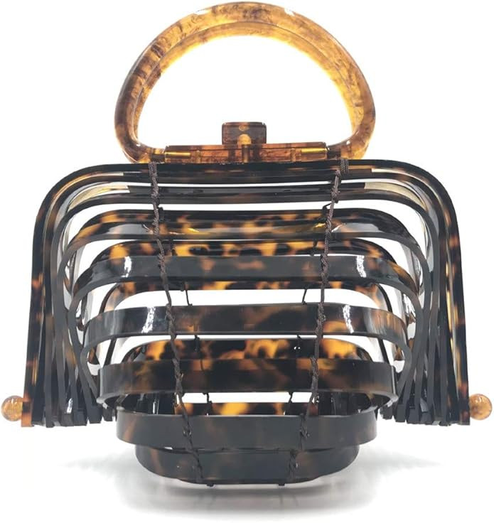 BOKPLD Womens Acrylic Lilleth Clutch Collapsible Tote Bag Top Handle Handbag | Amazon (US)