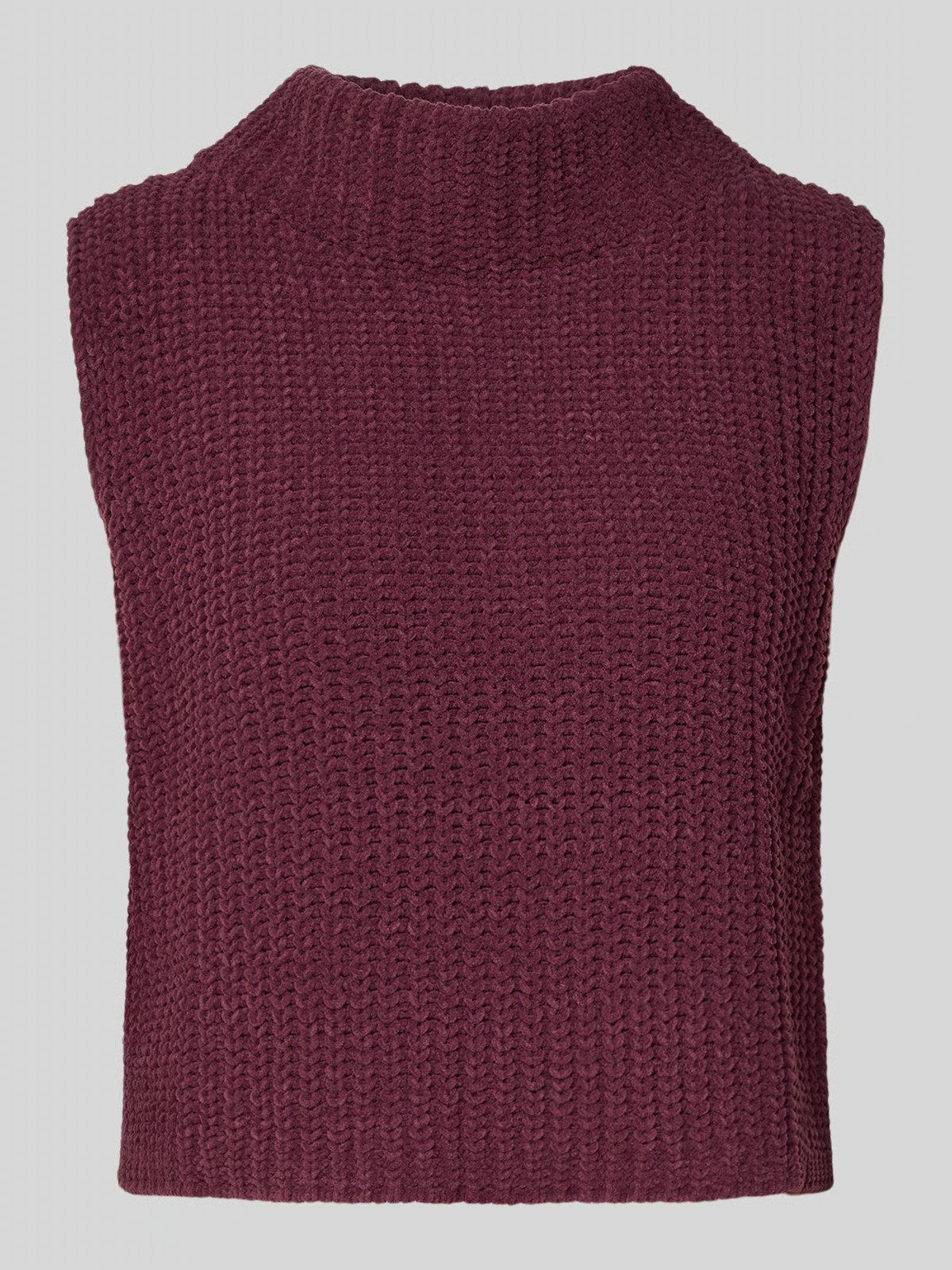 Pullunder mit geripptem Stehkragen in bordeaux | Peek & Cloppenburg* Düsseldorf DE