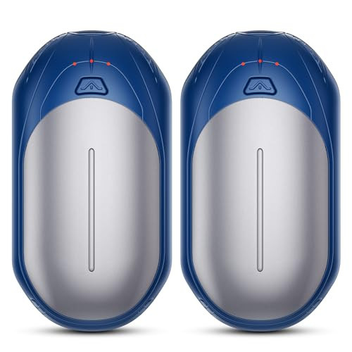 AI Hand Warmers Rechargeable 2 Pack, AI Smart Chips Electric Hand Warmers, 20Hrs Long Safe Heat, Portable Pocket Heater, Gifts for Christmas, Outdoor, Golf, Hunting, Camping Accessories -Blue | Amazon (US)