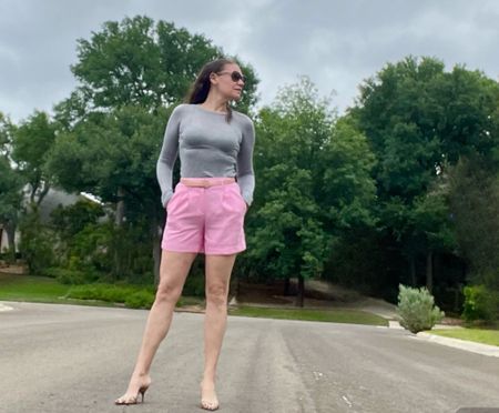 Shorts are in- and if I’m nothing if on trend. For spring I’m loving pairing all sorts of shorts with light sweaters and the  heels for a pulled together but on trend look #investmentpiece  

#LTKstyletip #LTKover40 #LTKSeasonal