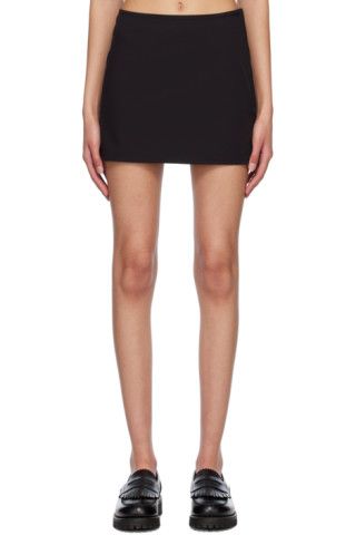 Black Side Stripe Miniskirt | SSENSE