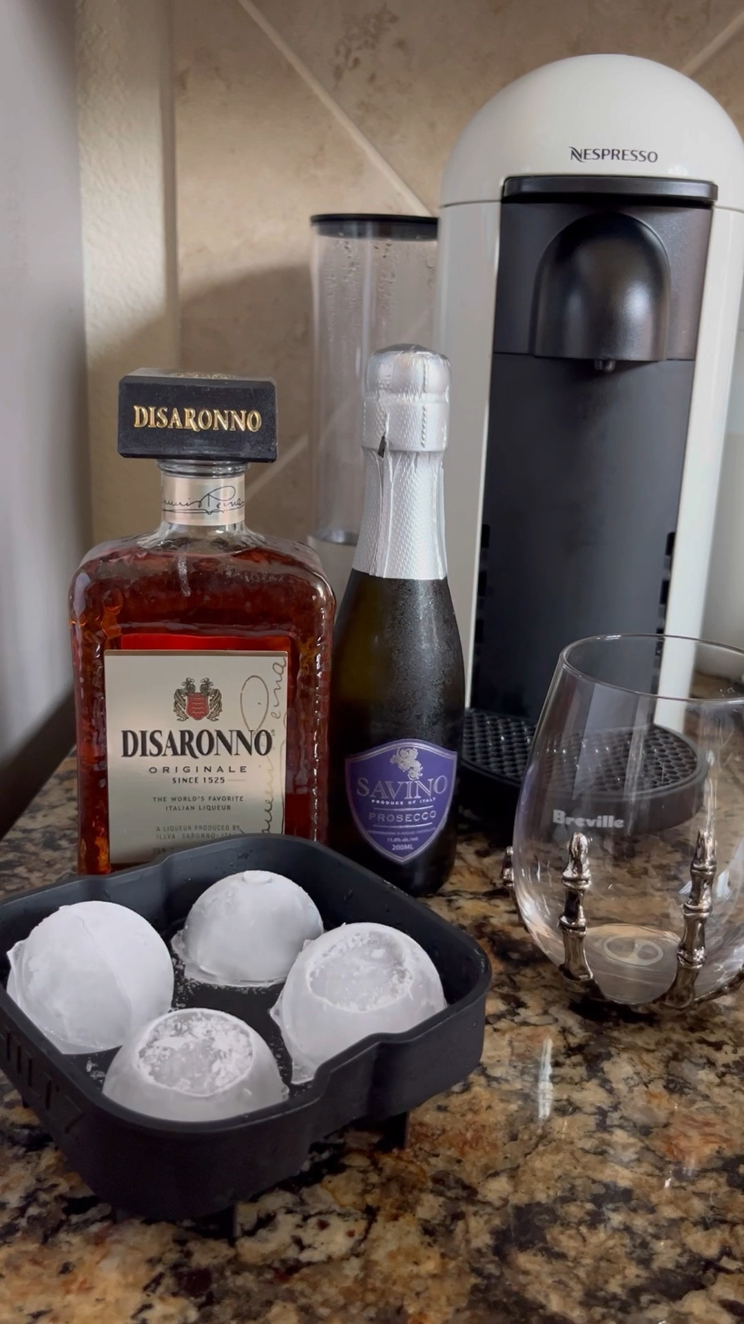 Halloween cocktail: Prosecco and Disaronno. Love this skeleton glass!

4 oz Prosecco 
2 oz Disaronno 
(Splash of lemon juice optional)
I prefer shaken, not stirred. 😁 

#LTKParties #LTKHome #LTKSeasonal
