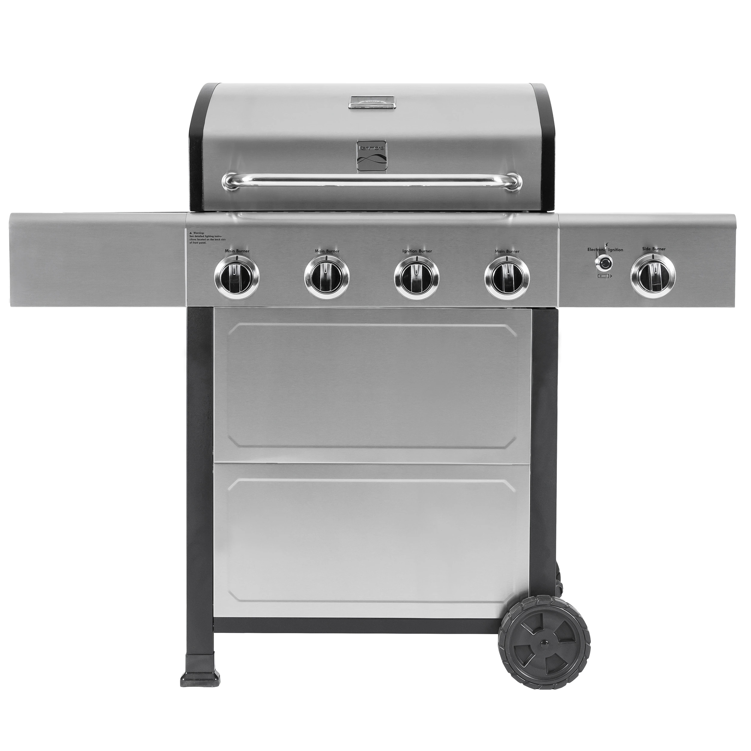 Kenmore Stainless Steel 4 -Burner Liquid Propane Gas Grill 1 -Side Burner one_size | PG-40406S0L-SE | Lowe's