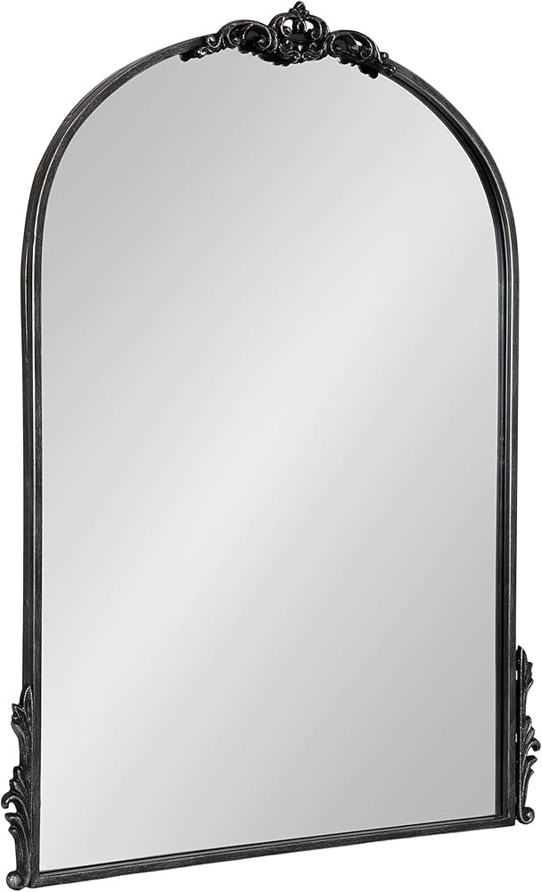 Kate and Laurel Myrcelle Traditional Arched Mirror, 25 x 33, Black, Decorative Vintage Arch Mirro... | Amazon (US)