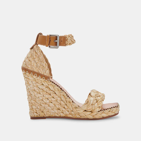 NILTON HEELS IN LT NATURAL RAFFIA | DolceVita.com