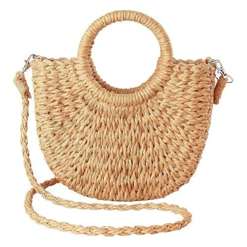 Lumova Small Straw Purse for Women – Woven Handbag & Beach Purse with Handle and Strap – Summer Mini Bag, Trendy Wicker Purses for Women 2025 for Vacation, Beach & Resort | Amazon (US)