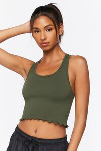 Active Seamless Lettuce-Edge Crop Top | Forever 21 (US)