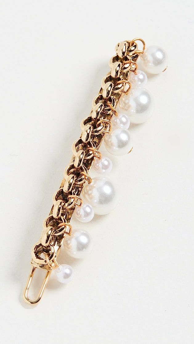 Chain & Pearl Drop Barrette | Shopbop