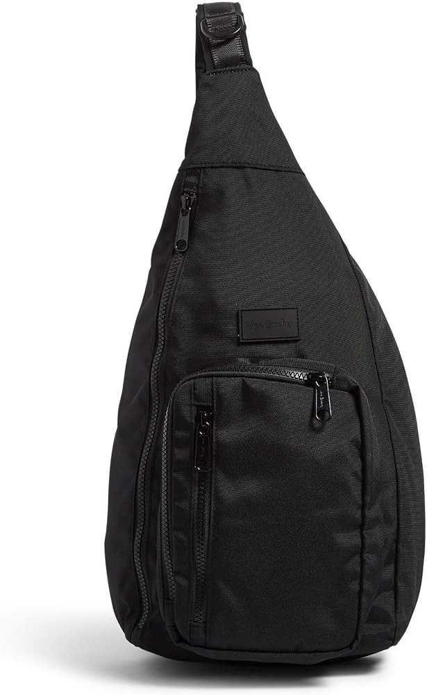 Vera Bradley Women's Recycled Lighten Up Reactive Sling Backpack, Black, One Size | Amazon (US)
