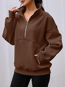 AUTOMET Womens Quarter Zip Oversized Sweatshirts Teen Fleece Pullover Hoodies 2025 Mock Neck Swea... | Amazon (US)