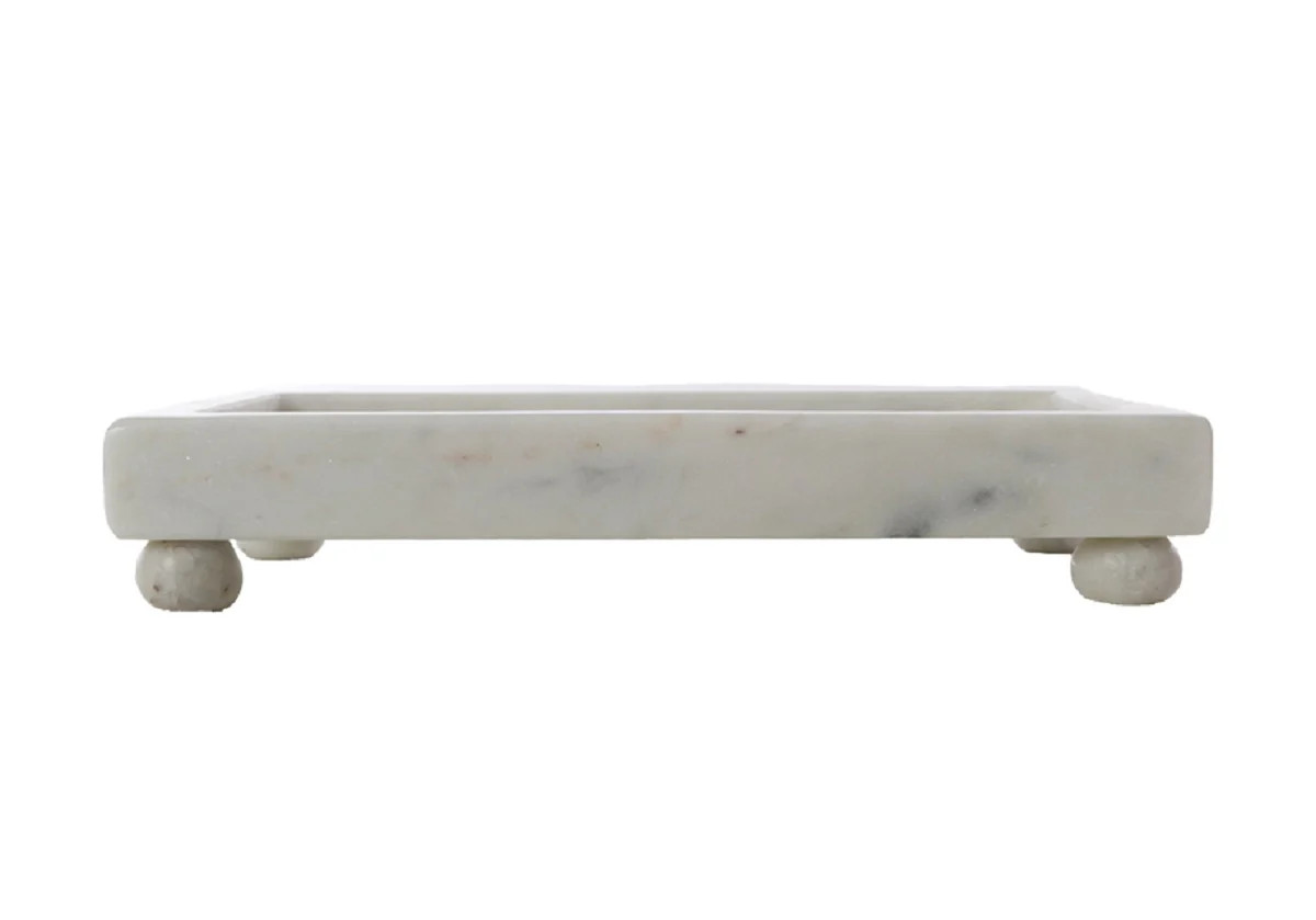 PETITE MARBLE FOOTED TRAY | Alice Lane Home Collection
