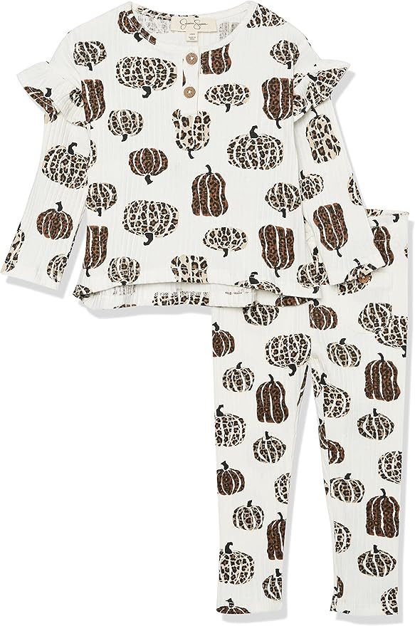 Jessica Simpson Baby Girls Pant Two Piece Set, Leopard, 18M US | Amazon (US)