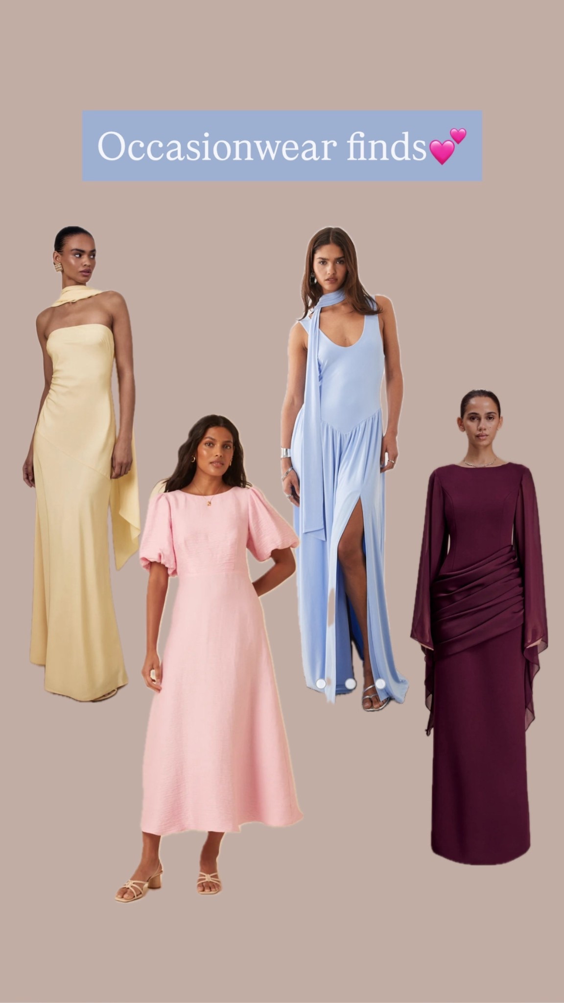 4 occasion wear /wedding guest dress options 

#LTKdresses #LTKspring #LTKwedding